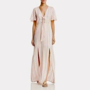 Lost + Wander Pink White Stripe Maxi Dress